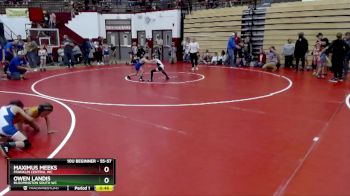 55-57 lbs Round 3 - Owen Landis, Bloomington South WC vs Maximus Meeks, Franklin Central WC