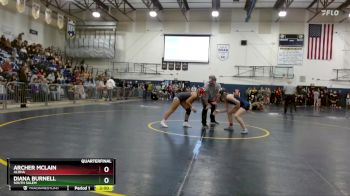 125 lbs Quarterfinal - Archer McLain, Aloha vs Diana Burnell, South Salem