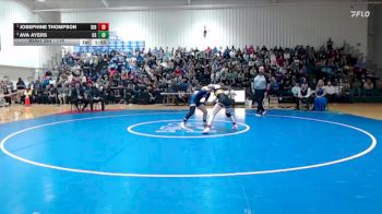 114 lbs 1st Place Match - Josephine Thompson, D`Iberville High School vs Ava Ayers, Ocean Springs Women