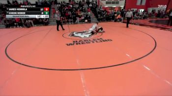 150 lbs Quarterfinal - James Hemmila, Wilmette (LOYOLA) vs Coehn Weber, Joliet (WEST)