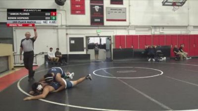 285 lbs 3rd Place Match - Edwin Hopkins, Cerritos College vs Simon Flores, Cerritos College