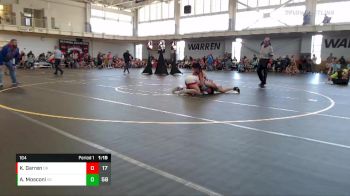 164 lbs Round 3 (6 Team) - AvaLyn Mosconi, Indiana INFERNO GOLD vs Kascidy Garren, Ohio Red