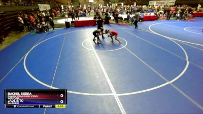 112 lbs Cons. Round 4 - Rachel Sierra, Canyon Springs High School Wrestling vs Jade Bito, California