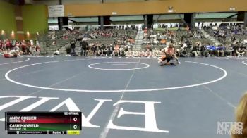 144 lbs Semifinals (8 Team) - Andy Collier, CUSHING vs Cash Mayfield, SALLISAW