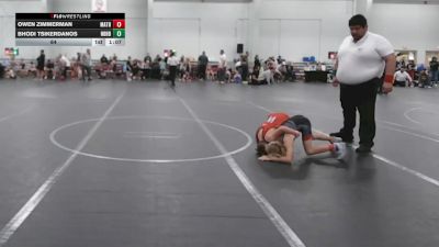 64 lbs Round 3 (8 Team) - Bhodi Tsikerdanos, Neighborhood Wrestling vs Owen Zimmerman, Mat Assassins Black