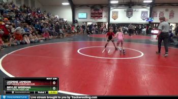 3 lbs Round 1 - Jasmine Jamison, Fort Madison Wrestling Club vs Brylee Wiseman, New London Tiger Cubs