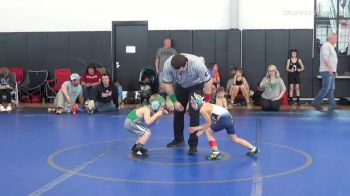 43 lbs Quarterfinal - Jaxen Russo, Troup vs Chance Thornton, Franklin County Youth Wrestling