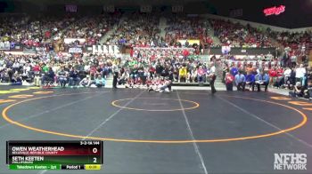 3-2-1A 144 Cons. Semi - Owen Weatherhead, Belleville-Republic County vs Seth Keeten, Phillipsburg