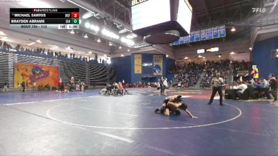 113 lbs Champ. Round 2 - Michael Santos, West Springfield vs Brayden Abrams, Easton Area Hs