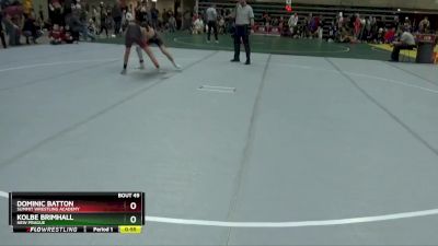 110 lbs Cons. Round 1 - Dominic Batton, Summit Wrestling Academy vs Kolbe Brimhall, New Prague