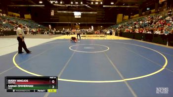 110 lbs Quarterfinal - Sarah Zimmerman, Hays vs Avery Hinojos, Newton
