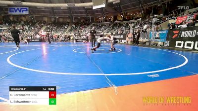 100 lbs Consi Of 8 #1 - Cayden Carannante, Steel Valley Renegades vs Lincoln Schwettman, Badlands Elite