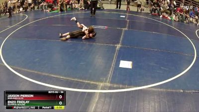 54 lbs Champ. Round 1 - Jaxson Pierson, Badlands Elite vs Enzo Findlay, Olympus-Skyline