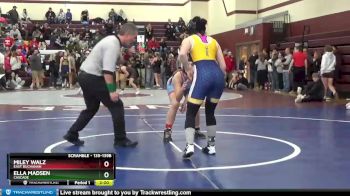 135-139B 1st Place Match - Miley Walz, East Buchanan vs Ella Madsen, Cascade