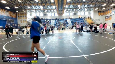 97 lbs Quarterfinal - Lydia Gonzalez, Gladiator Wrestling Club vs Aniyah Whayne, Attack