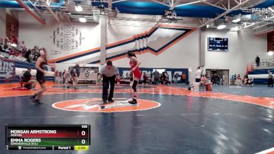 100 lbs Quarterfinal - Emma Rogers, Edwardsville (H.S.) vs Morgan Armstrong, Morton