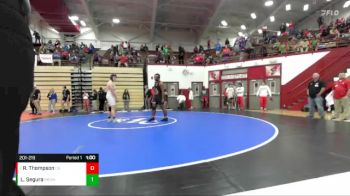 201-219 lbs Round 1 - Ronnie Thompson, Center Grove vs Luke Segura, Brownsburg