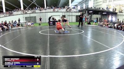 102 lbs Placement Matches (8 Team) - Remy Whitney, Oklahoma vs Isabelle Goedl, Washington