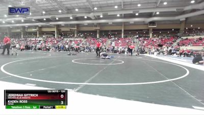 120 lbs Cons. Round 2 - Kaden Ross, Piper vs Jeremiah Gittrich, Wichita Blue Knights