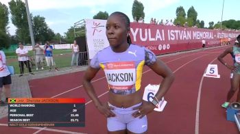 Jamaica's Shericka Jackson Wins Continental Tour 200m 22.02!