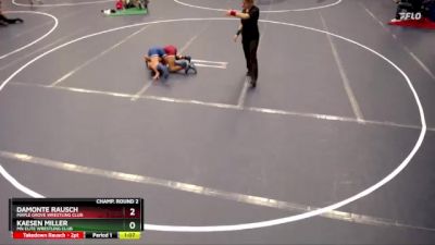 98 lbs Champ. Round 2 - DaMonte Rausch, Maple Grove Wrestling Club vs Kaesen Miller, MN Elite Wrestling Club