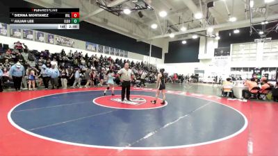 100 lbs Champ. Round 1 - Sienna Montanez, Walnut vs Juliah Lee, El Dorado