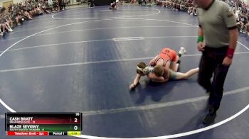 95 lbs Round 1 (6 Team) - Cash Bratt, Oklahoma Elite vs Blaze Sevigny, South Dakota Thunder