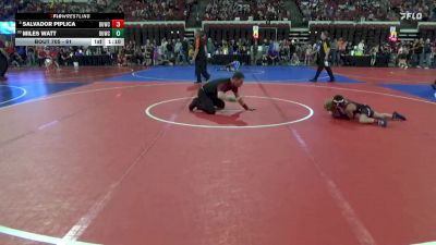 61 lbs Champ. Round 1 - Salvador Piplica, Riverton USA Wrestling vs Miles Watt, North Montana Wrestling CLub