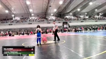 95 lbs Cons. Round 1 - Eli Juarez, Platte County Wrestling Club vs Casyn Freeman, Monett Youth Wrestling Club