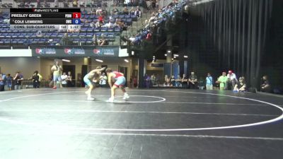 96 lbs Cons. Sub-quarters - Presley Green, Pennsylvania vs Cole Lemberg, Demolition Wrestling Club