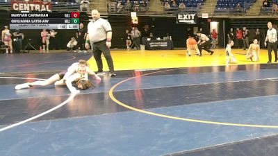 112 lbs Quarterfinal - Naryiah Carnahan, Valley vs Guilianna Latshaw, Millersburg