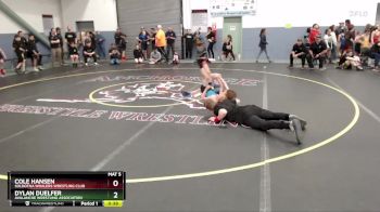 71 lbs Champ. Round 1 - Dylan Duelfer, Avalanche Wrestling Association vs Cole Hansen, Soldotna Whalers Wrestling Club