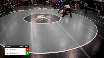 127 lbs Cons. Round 2 - Gavin Jacobson, Punxsutawney Area Hs vs Connor McKinney, Beaver County Christian School