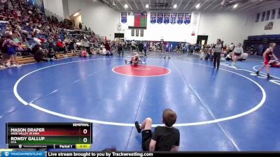 95 lbs Semifinal - Mason Draper, Sage Valley Jr High vs Rowdy Gallup, CCA