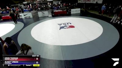 84 lbs Quarterfinal - John Thomas, Orange County RTC vs Sunny Urban, California