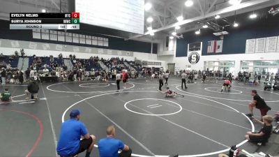 59-64 lbs Round 3 - Surya Johnson, Rancho Bernardo Wrestling Club vs Evelyn Nelms, Mantanona Training Center