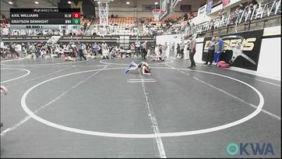 58-61 lbs Rr Rnd 1 - Axil Williams, Harrah Little League Wrestling vs Grayson Bennight, Moore Wrestling Academy