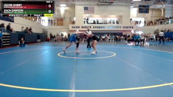 157 lbs Quarterfinals (8 Team) - Zach Dawson, Northeast Oklahoma vs Jacob Hubby, North Idaho College