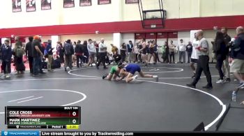 141 lbs Cons. Round 2 - Cole Cross, Eastern Oregon University (OR) vs Mark Martinez, Big Bend Community College