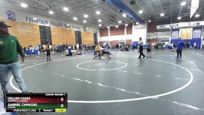 106 lbs Champ. Round 1 - Gabriel Camacho, Pitman vs Vallen Casas, Sonora (La Habra)