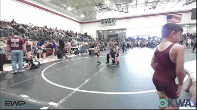 43 lbs Round Of 16 - Ray Harris, Rough Riders vs Elwood Manley, Perry Wrestling Academy