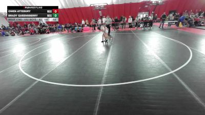10U Boys - 93 lbs Cons. Semis - Brady Queensberry, Wisconsin vs Owen Attebury, Wisconsin