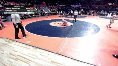 1A 126 lbs Quarterfinal - Tyson Waughtel, Vandalia vs Landen Lage, Gibson City (G.C.-Melvin-Sibley)