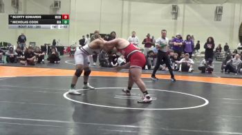 285 lbs 3rd Place Match - Nicholas Cook, Roanoke College vs Scotty Edwards, Muskingum