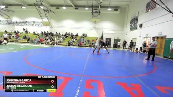 285 lbs 1st Place Match - Jonathan Garcia, Bakersfield College vs Julian Bilezikjian, Rio Hondo