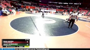 2A 120 lbs Champ. Round 1 - Rocky Almendarez, Galesburg (H.S.) vs Isaac Mayora, Lombard (Montini)