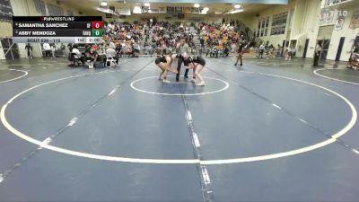 115 lbs Quarterfinal - Abby Mendoza, Tahquitz vs Samantha Sanchez, Santa Fe