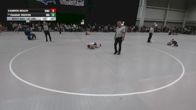 67 lbs Cons. Sub-quarters - Camden Beach, Young Guns Wrestling Club vs Teague Troyer, SlyFox Wrestling Academy