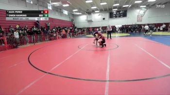 126 lbs Champ. Round 2 - Owen Hawkins, Middletown vs Alex Perez, James Logan