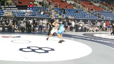 120 lbs Champ. Rd Of 64 - Cael Stricker, Iowa vs David Vazquez, New Jersey